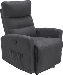 XXXLutz TV KRESLO, kov, textil, antracitová Carryhome - Kreslá - 002381013001