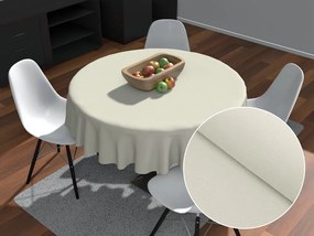 Biante Veľký dekoračný okrúhly obrus BKU-110 Slonová kosť Ø 270 cm