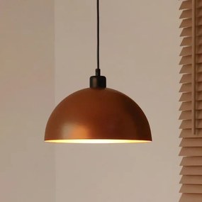 Duolla - Závesné svietidlo na lanku IRONLINE 1xE27/15W/230V pr. 27 cm medená/čierna