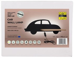 Čierne detské svietidlo Car - Candellux Lighting