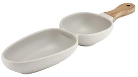 Sivá porcelánová servírovacia miska Ladelle Essentials