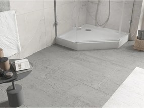 Mexen Flow+ päťuholníková sprchová vanička 80 x 80 cm, biela lesklá, 46P108080H