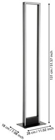 Eglo 99683 - LED Stmievateľná stojacia lampa SALVILANAS-Z LED/33W/230V 2700-6500K