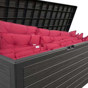 Záhradný úložný box Hill 280 L antracitový