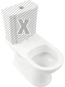 Villeroy & Boch WC s hlbokým splachovaním pre kombinované WC Hommage biele stojace s povrchovou úpravou 666210R1