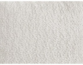 Biela rozkladacia/s úložným priestorom rohová pohovka z textílie buklé (ľavý roh/s leňoškou) Roxelane – Bobochic Paris