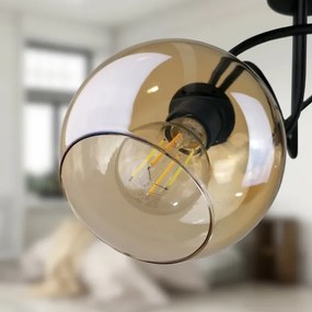 Prisadený luster VENUS BLACK 3xE27/60W/230V