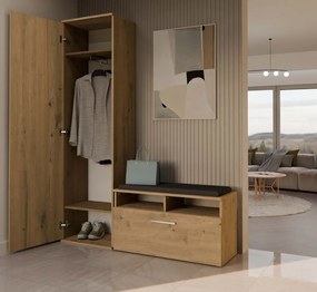 Šatníková skriňa Dialogos 1 (dub artisan) (so zrkadlom). Akcia -19%. Vlastná spoľahlivá doprava až k Vám domov. 1132540