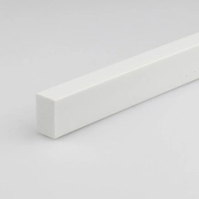 Profil plochý PVC biely lesk 10x20x1000