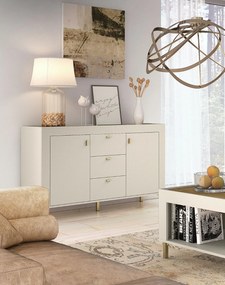 Komoda so zásuvkami a skrinkami cashmere MOSSA MO6