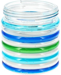 Repelentná sviečka Citronella Stripes, 780 g, 11 v 12 cm, modrá