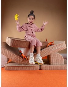 Hnedá menčestrová detská pohovka 132 cm Settee – Wigiwama