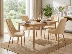 Jedálenská stolička IMOLA VELVET, béžová