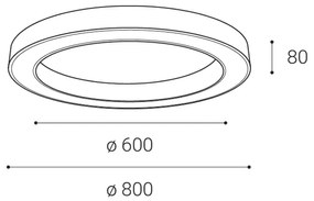 LED2 SATURN 80, B 80W 2CCT 3000K/4000K 1270653