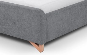 Posteľ Flamingo 180x200 cm, holubí šedá štruktúrovaná tkanina