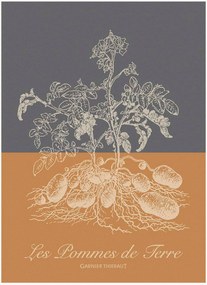 Žakárové kuchynské utierky Pommes De Terre Ocre, 4 ks