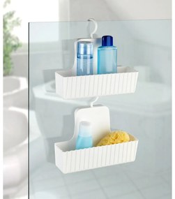 Biela závesná kúpeľňová polička Minas - Allstar