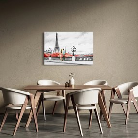 Obraz - Milenci v Paríži (90x60 cm)