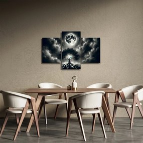 Obraz – Čiernobiely strom v splne (90x60 cm)