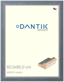DANTIK rám na obraz 60x80 | AMALFI modrá (Plexi Čiré)