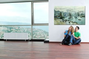 Obraz na plátne RYBÁRSKE LODE OPUSTILI PRÍSTAV LE HAVRE – Claude Monet      REP0