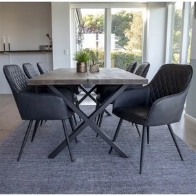 Jídelní křeslo HARBO, tmavě šedé,PU kůže House Nordic 1001152