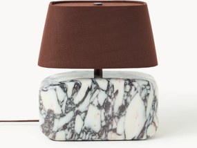 Malá stolová lampa's podstavcom z mramoru Calacatta Viola Maleo