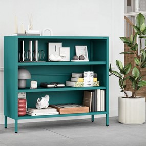 Nízky policový regál LUCA, 1000 x 900 x 350 mm, Modern: morská farba