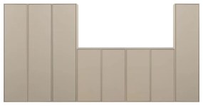 Krémová modulárna skriňa z borovicového dreva 400x200 cm Daily – vtwonen