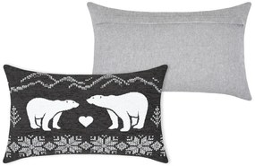 Vianočný dekoračný vankúš macko 30x50 cm