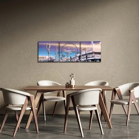 Obraz ulice v Las Vegas (s hodinami) (90x30 cm)