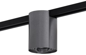 Moderné 1-fázové koľajnicové bodové svietidlo tmavosivá - Iconic Rondoo Up