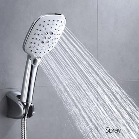 Mereo Mereo, Vaňová batéria s hlavovou hranatou sprchou, biela, MER-CBE60101SJE