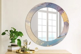 Okrúhle ozdobné zrkadlo Mramorový kameň fi 60 cm