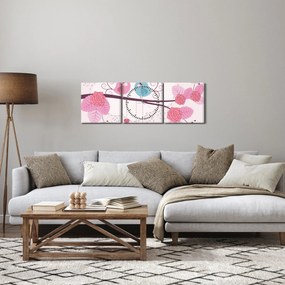 Obraz - Lásky čas (s hodinami) (90x30 cm)