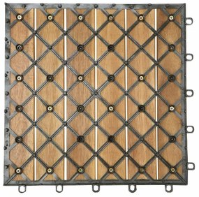 Drevené akáciové dlaždice s rozmermi 30x30cm sada 33 kusov