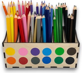 usporadejto.cz Pastelkovník L VASKY, 20 x 8 x 10 cm, s označením farieb