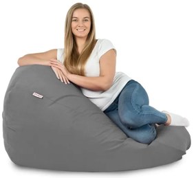 Plyšový sedací vak SAKO oceľový