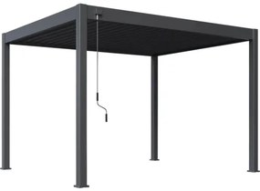 Pergola bioklimatická Rojaplast Intro Neo 360 x 300 x 255 cm voľne stojaca antracit