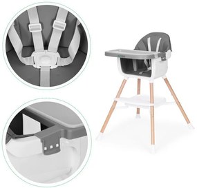 Detská jedálenská stolička 2v1 s nastaviteľným pultíkom zelená