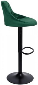 Barová stolička CYDRO zamat zelená