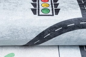 Detský koberec s motívom cesty a hry škôlka Šírka: 80 cm | Dĺžka: 150 cm