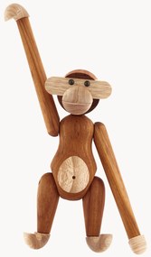 Ručne vyrobená dekorácia z tíkového dreva Monkey