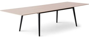 Rozkladací jedálenský stôl s doskou v dubovom dekore v čierno-prírodnej farbe 100x210 cm Meza – Hammel Furniture