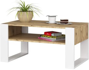 Konferenčný stolík DOMI dub artisan / biely