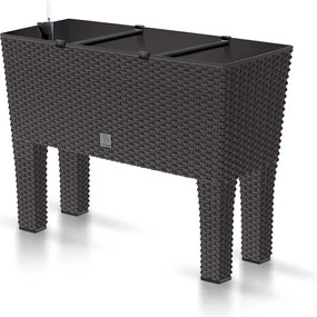 Truhlík RATAN CASE HIGH tmavohnedý