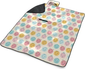 Sablio Plážová deka Smajlíci: 200x140 cm