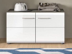 Predsieňová zostava Salsa (4-dielna), sivý dub/biela lesk