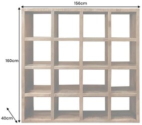 Polica IRON CRAFT 160 × 156 cm Mango Natural