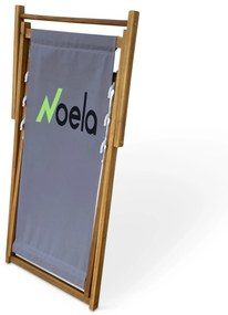 Plážové skladacie kreslo NOELA sivé